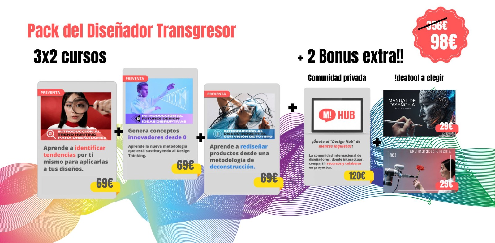 Pack del Diseñador Transgresor (3×2) + 2 Bonus
